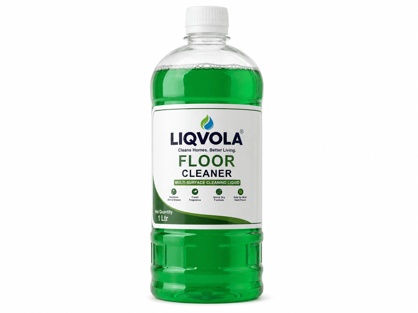LIQVOLA Multi-Surface Floor Cleaner – Lemon Fresh, Quick Dry, 1L